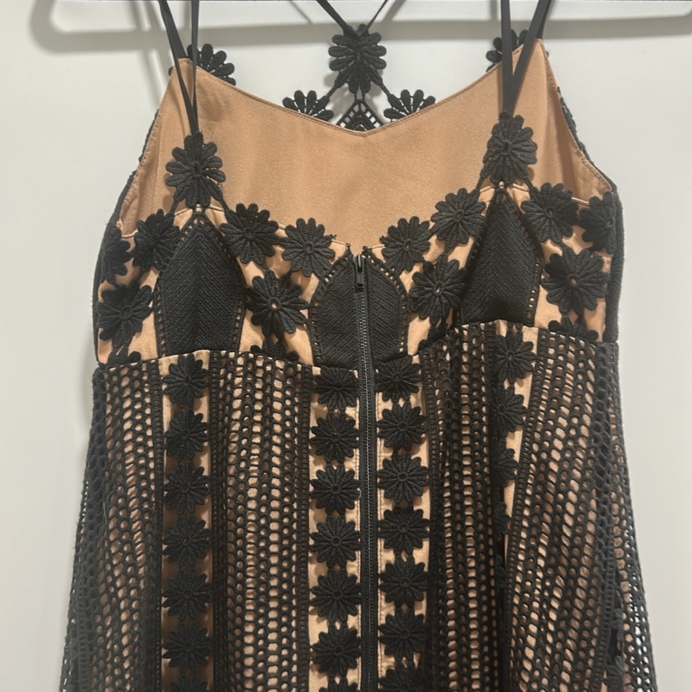 Self Portrait black and nude crochet dress - Picture 5 of 6